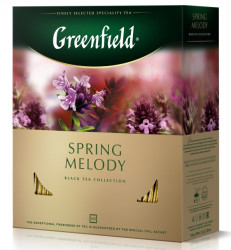 Greenfield Spring Melody 100 пак х 1,5г чай черный с чабрецом и мятой УЦЕНКА